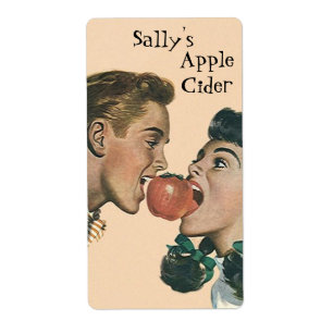 Homemade Apple Cider Wine Bottle Labelling Labels