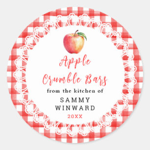 Homemade Apple Crumble Bar Label