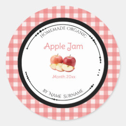 Homemade Apple Jam Label Sticker