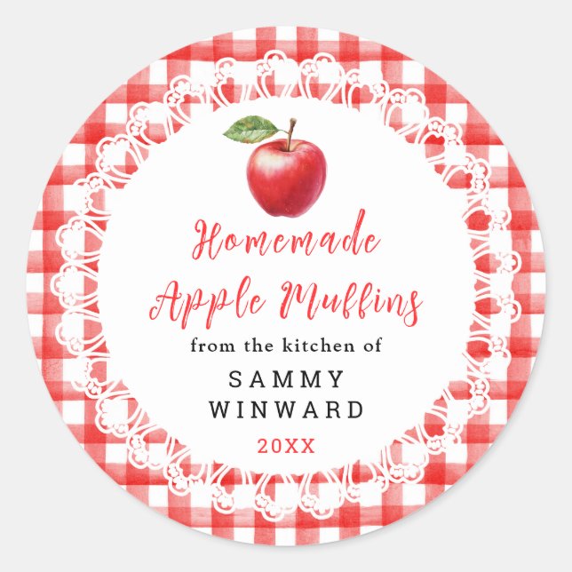 Homemade Apple Muffins Label (Front)