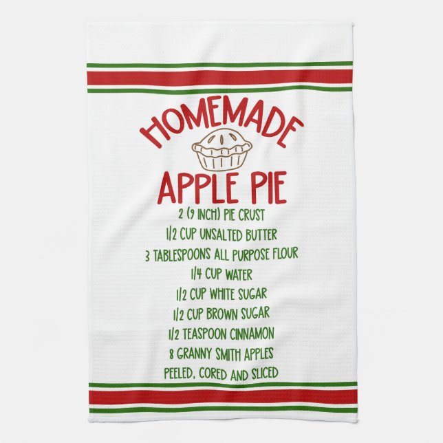 Homemade Apple Pie Kitchen Towel (Vertical)