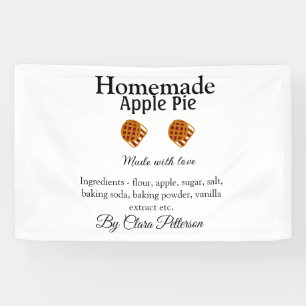 Homemade apple pie made with love add ingredients banner