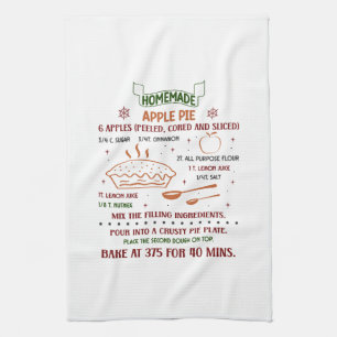 Homemade Apple Pie Recipe Kitchen Towel