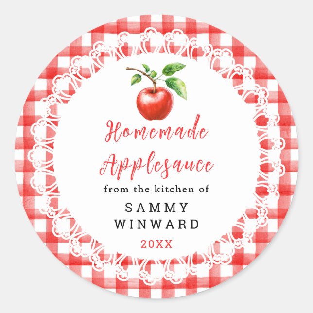 Homemade Applesauce Label (Front)