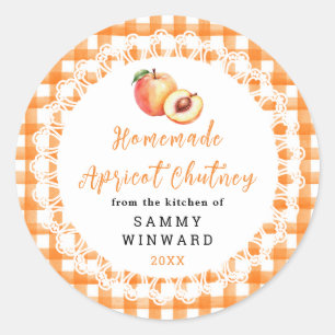 Homemade Apricot Chutney Jar Label
