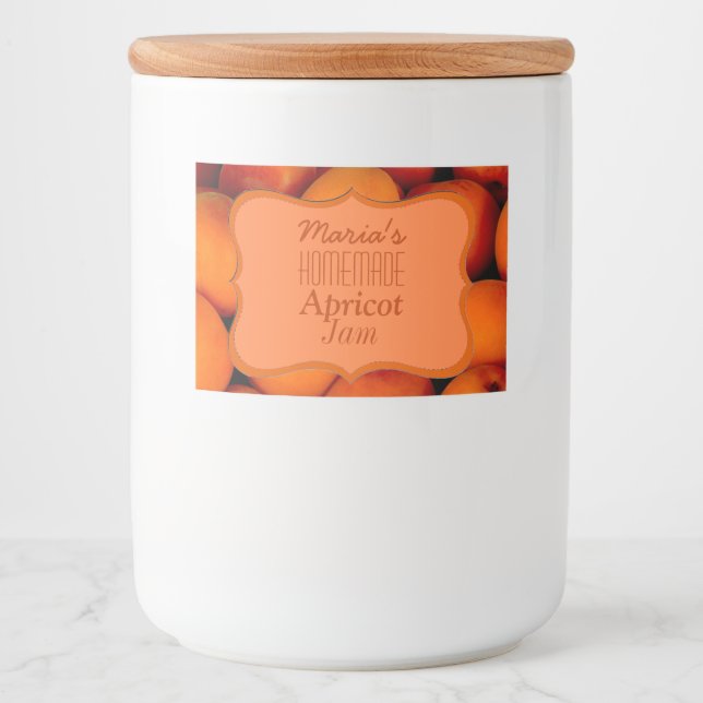 Homemade Apricot Jam Food Label (Front)