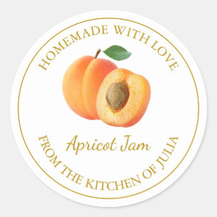 Homemade Apricot Jam Label   White