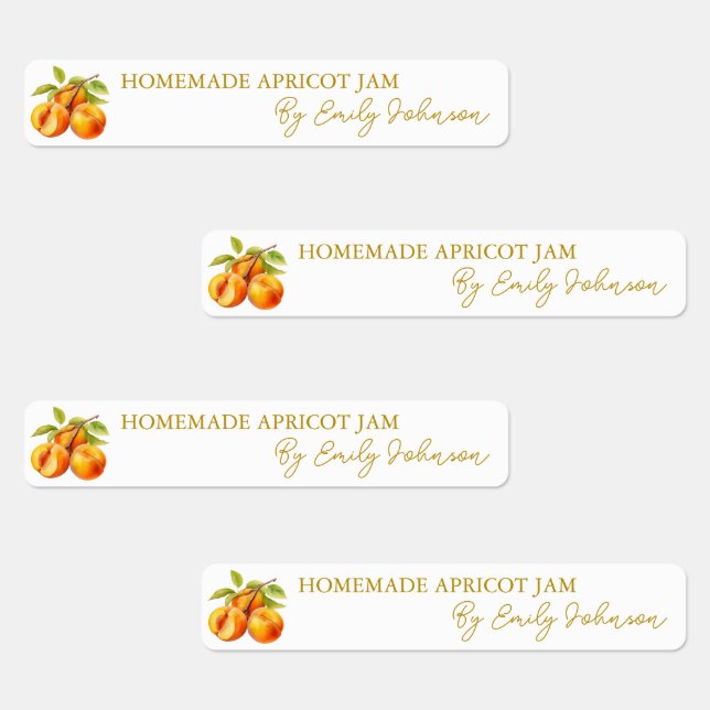 Homemade Apricot Jam Thin Label (Group)