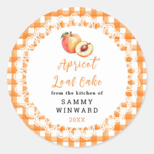 Homemade Apricot Loaf Cake Label