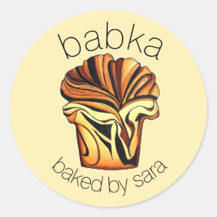 Homemade Babka Bread Baked By From the Kitchen Of Classic Round Sticker