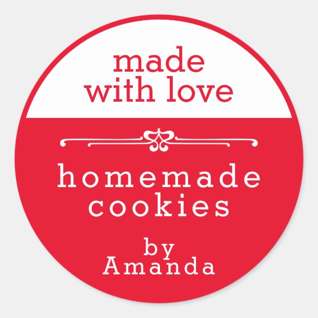 Homemade Baked Goods Cookies Classic Round Sticker (Front)