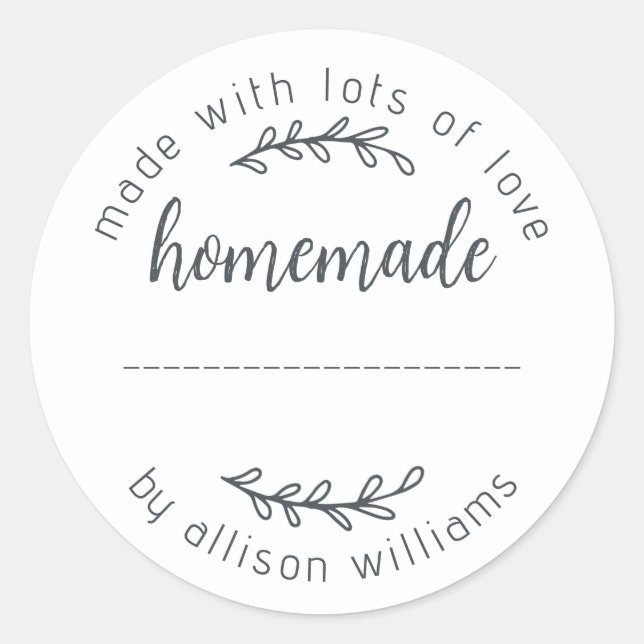 Homemade Baked Goods Jam Cookies White Classic Round Sticker (Front)