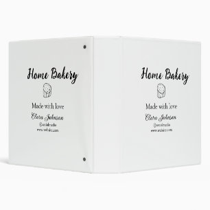 Homemade bakery add your text name custom binder