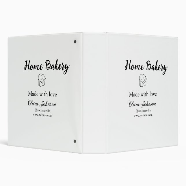Homemade bakery add your text name custom  binder (Background)