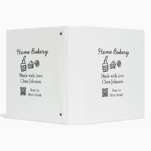 Homemade bakery add your text name custom  binder