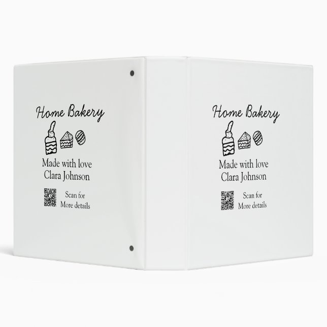 Homemade bakery add your text name custom  binder (Background)