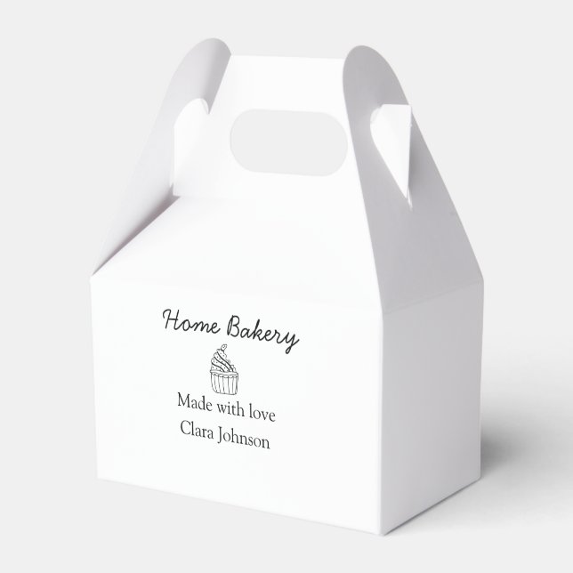 Homemade bakery add your text name custom  favor box (Front Side)