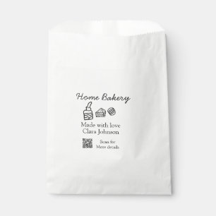 Homemade bakery add your text name custom favour bag
