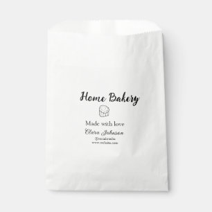 Homemade bakery add your text name custom  favour bag