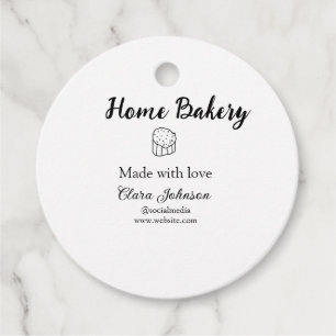 Homemade bakery add your text name custom  favour tags