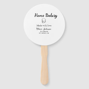Homemade bakery add your text name custom hand fan