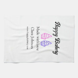Homemade bakery add your text name custom  kitchen towel