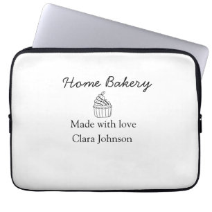 Homemade bakery add your text name custom laptop sleeve