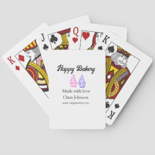 Homemade bakery add your text name custom playing cards