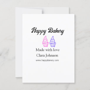 Homemade bakery add your text name custom postcard