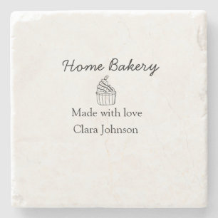 Homemade bakery add your text name custom  stone coaster