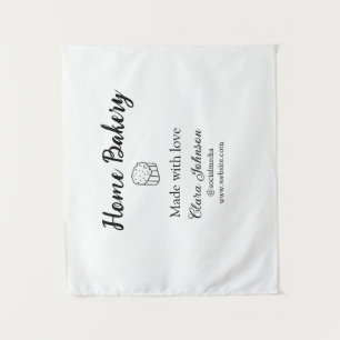 Homemade bakery add your text name custom  tapestry