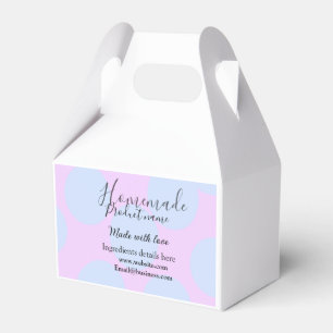 Homemade bakery made with love add text website favor box