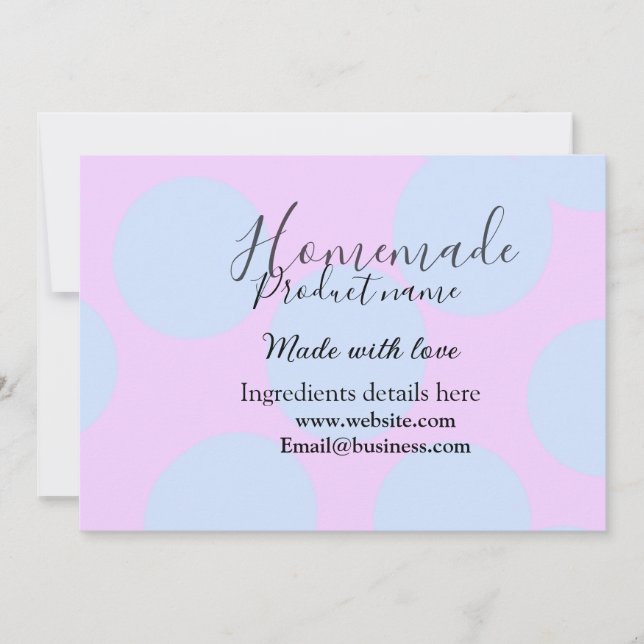 Homemade bakery made with love add text website invitation (Front)