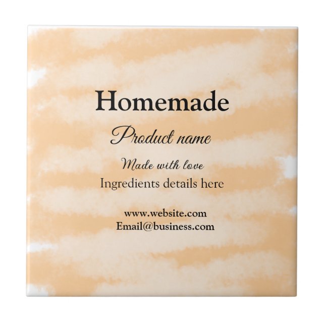 Homemade bakery made with love add text website tile (Front)