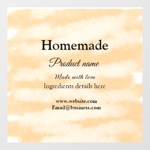 Homemade bakery made with love add text website window cling