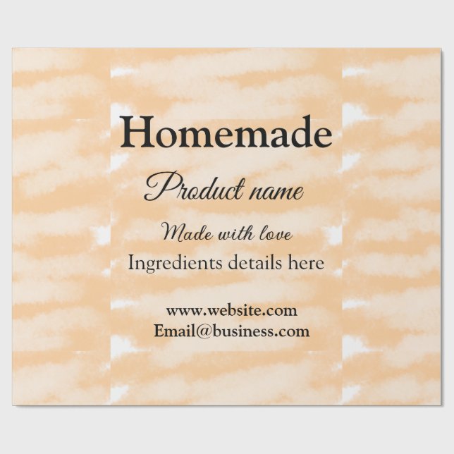 Homemade bakery made with love add text website wrapping paper (Flat)