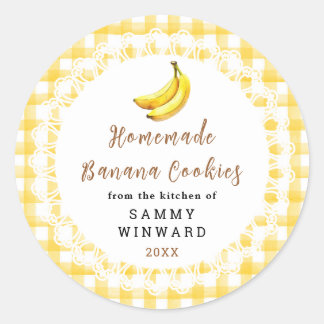 Homemade Banana Cookies Label