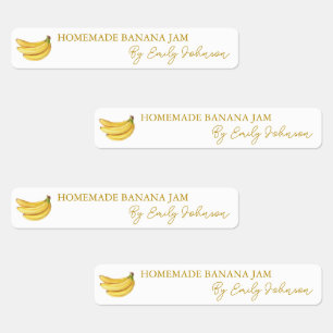 Homemade Banana Jam Thin Label