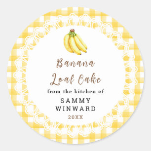Homemade Banana Loaf Cake Label