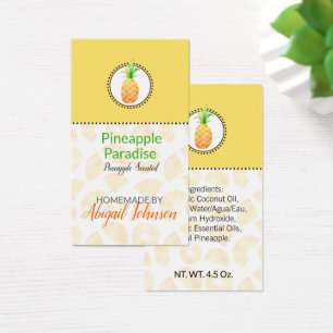 Homemade Bath & Body Label Pineapple   Gift Tag