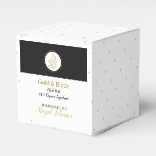 Homemade Bath & Body Packaging Gold & Black Favor Box
