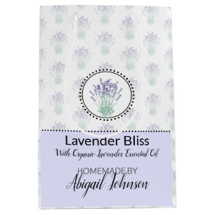 Homemade Bath & Body Packaging   Lavender Medium Gift Bag