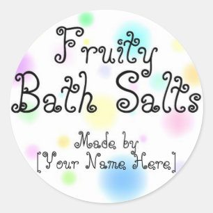 Homemade Bath Salts Customizable Labels