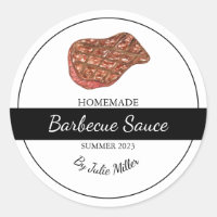 Homemade Beef Barbecue Sauce BBQ Label