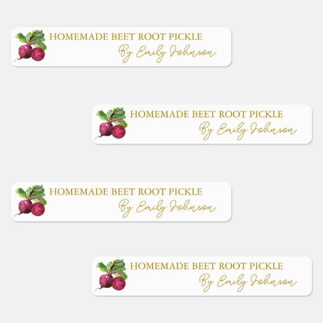Homemade Beet Root Pickle Thin Label (Group)