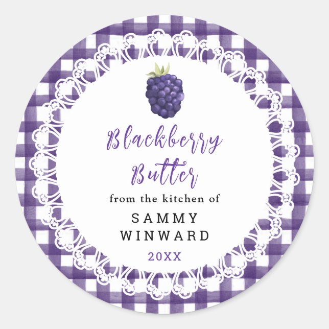 Homemade Blackberry Butter Label (Front)