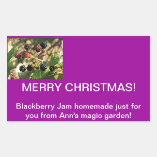 Homemade Blackberry Jam label