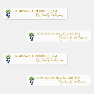 Homemade Blackberry Jam Thin Label