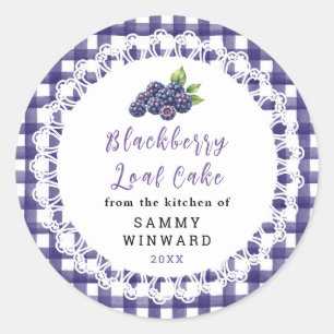 Homemade Blackberry Loaf Cake Label
