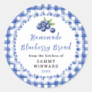 Homemade Blueberry Bread Label